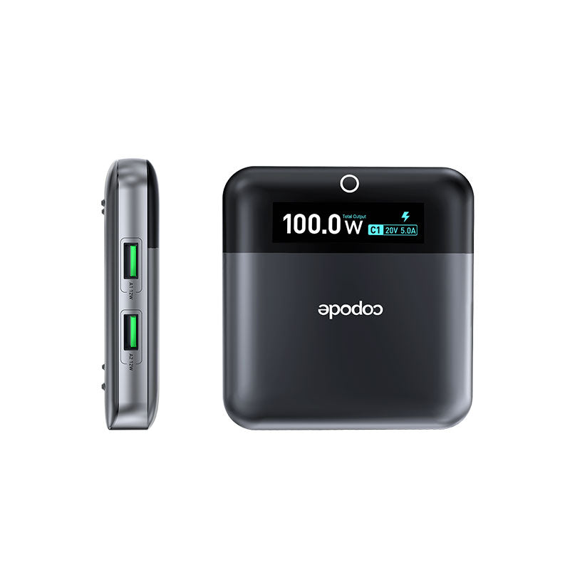 Copode 6-Port GaN Desktop Charging Station 100W PD PPS Digital Display USB Type-C Fast Charging