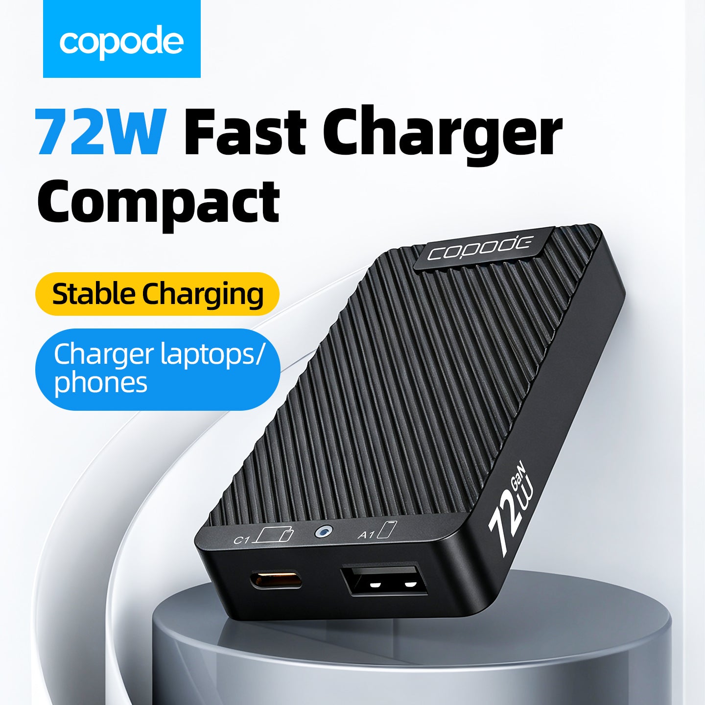 Copode 72W Portable power chargers USB charging ports with 2 Fast Charging Ports