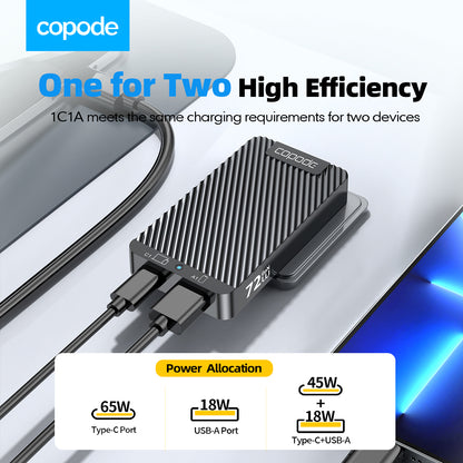 Copode 72W Portable power chargers USB charging ports with 2 Fast Charging Ports