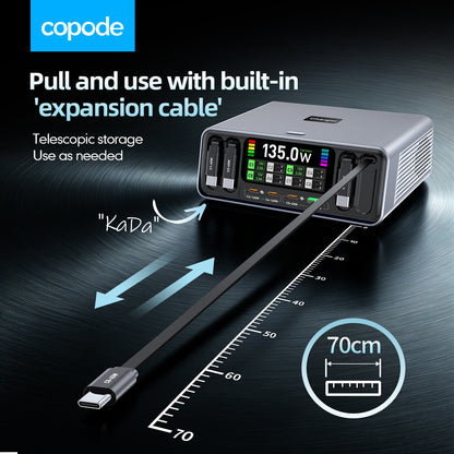 Copode 140W Multi-Port Charger with 4 Pull-Out Fast Charging Ports